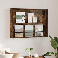 vidaXL Tidningshylla Rökt ek 100 x 12 x 70 cm Konstruerat trä