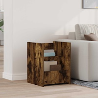 vidaXL Tidningshylla med hylla Rökt ek 35 x 35 x 45 cm Konstruerat trä