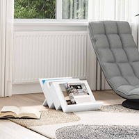 vidaXL Tidningshylla med hylla Vit 53 x 40 x 28.5 cm Konstruerat trä