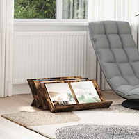 vidaXL Tidningshylla Rökt ek 65 x 53 x 28,5 cm Konstruerat trä