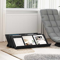 vidaXL Tidningshylla Svart Ek 90 x 53 x 28,5 cm Konstruerat trä