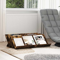 vidaXL Tidningshylla Rökt ek 90 x 53 x 28,5 cm Konstruerat trä