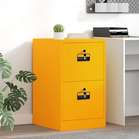 vidaXL Arkivkåp med låda Senapsgul 44 x 50 x 106.5 cm Kallvalsat Stål