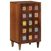 vidaXL Sideboard med lagring Valnöt 40 x 33 x 75 cm Massivt mangoträ