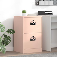 vidaXL Arkivkåp med låda Rosa 44 x 50 x 106.5 cm Kallvalsat Stål