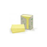 3M Post-it® Recycled Notes, Canary Yellow™, 16 blokke, 76 mm x...