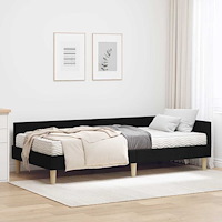 vidaXL Hörn Sängram med Madrass med madrass 2 pcs Grön tyg