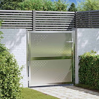 vidaXL Trädgårdsgrind med lås Silver 85 x 100 cm Rostfritt stål