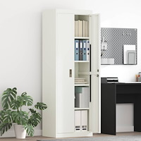 vidaXL Förvaringsskåp Vit 60 x 40 x 180 cm Stål