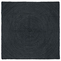 vidaXL Områdesmattor Fyrkantig Mörkgrå 160 x 160 cm Jute