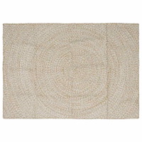 vidaXL Matta Naturlig och vit 140 x 200 cm Jute