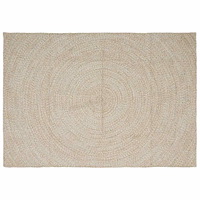 vidaXL Matta Naturlig och vit 240 x 340 cm Jute