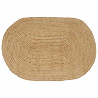 vidaXL Områdesmattor Oval Naturfärg 205 x 305 cm Jute