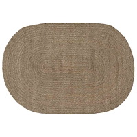 vidaXL Områdesmattor Oval Grå 122 x 183 cm Jute