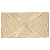 vidaXL Matta Naturlig och vit 80 x 150 cm Jute
