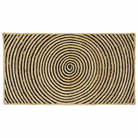 vidaXL Matta Naturlig och svart 60 x 110 cm Jute