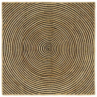 vidaXL Matta Naturlig och svart 160 x 160 cm Jute