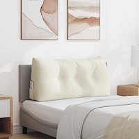 vidaXL Ryggkudde Kräm 100 x 24 x 50 cm Sammet