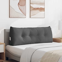 vidaXL Ryggkudde Mörkgrå 120 x 24 x 50 cm tyg