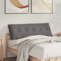 vidaXL Ryggkudde Ljusgrå 140 x 50 cm Kordread tyg