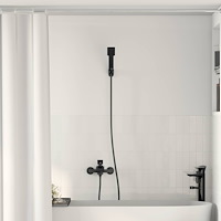 vidaXL Duschhuvud Set Svart G 1 / 2 tum