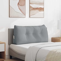 vidaXL Ryggkudde Ljusgrå 100 x 24 x 50 cm tyg