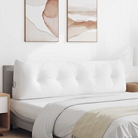 vidaXL Ryggkudde Vit 160 x 24 x 50 cm tyg