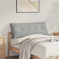 vidaXL Ryggkudde Ljusgrå 120 x 50 cm Mikrofiber Tyg