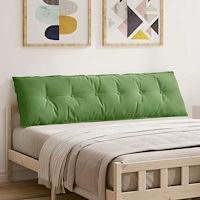 vidaXL Ryggkudde Ljusgrön 180 x 50 cm Kordread tyg