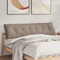 vidaXL Ryggkudde Taupe 180 x 50 cm Mikrofiber Tyg