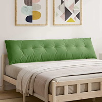 vidaXL Ryggkudde Ljusgrön 200 x 50 cm Kordread tyg