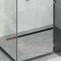 vidaXL Duschavlopp 2-i-1 med 360° Siphon Svart 100 cm