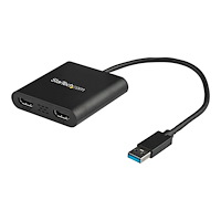StarTech.com StarTech.com USB 3.0 to Dual HDMI Adapter, 1x 4K 30Hz & 1x 1080p, External Video & Graphics Card, USB Type-A to HDMI Dua...