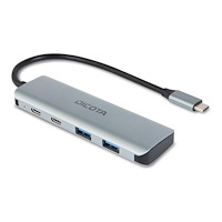 Dicota DICOTA - hubb - 10 Gbps, 4-i-1 USB C, hög hastighet - 4 portar