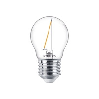 Philips Philips - LED-glödlampa med filament - form: P45 - klar finish - E27 - 1.4 W - varmt vitt ljus - 2700 K