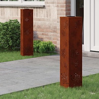 vidaXL Solar LED Stig Ljus 2 pcs Cortenstål Cortenstål