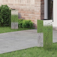 vidaXL Solar LED Stig Ljus 2 pcs Rostfritt stål Rostfritt stål