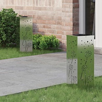 vidaXL Solar LED Stig Ljus 2 pcs Galvaniserad Galvaniserad