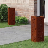 vidaXL Solar LED Stig Ljus 2 pcs Cortenstål Cortenstål