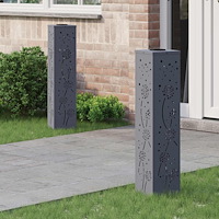 vidaXL Solar LED Stig Ljus 2 pcs Antracit Kallvalsat stål