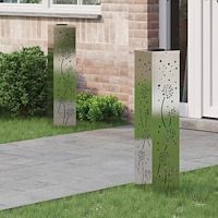 vidaXL Solar LED Stig Ljus 2 pcs Rostfritt stål Rostfritt stål