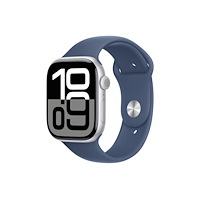 Apple Apple Watch Series 10 (GPS) - silveraluminium - smart klocka med sportband - denim - 64 GB