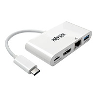 Eaton Corporation Eaton Tripp Lite Series USB C to HDMI Multiport Video Adapter Converter w/ USB-A Hub, USB-C PD Charging, Gigabit Etherne...