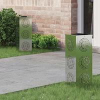 vidaXL Solar LED Stig Ljus 2 pcs Galvaniserad Galvaniserad