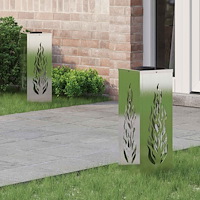 vidaXL Solar LED Stig Ljus 2 pcs Rostfritt stål Rostfritt stål