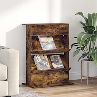 vidaXL Tidningshylla med hylla Rökt ek 70 x 41 x 96 cm Konstruerat trä