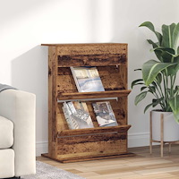 vidaXL Tidningshylla Gammalt trä 70 x 41 x 96 cm Konstruerat trä