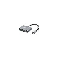 Manhattan Manhattan USB-C Dock/Hub, Ports (x4):  HDMI, USB-A, USB-C and VGA, With Power Delivery (87W) to USB-C Port (Note add USB...