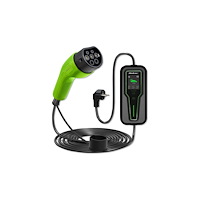 Qoltec Qoltec EV-laddningsstation - 2-i-1, med reglering, 230V, LCD, portabel, väggbox - IEC 62196 Type 2 - 3.5 kW