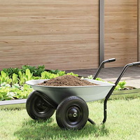 vidaXL Skottkärra Bricka Ersättning Silver 90 x 63 x 28 cm Stål